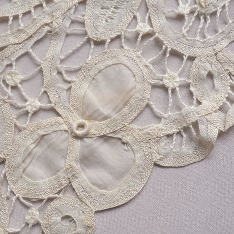 antique battenberg lace collar