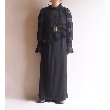 90s〜 sheer knit design tops