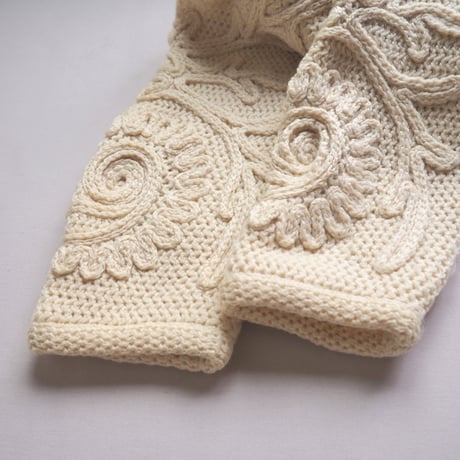 vintage embroidered design long cardigan