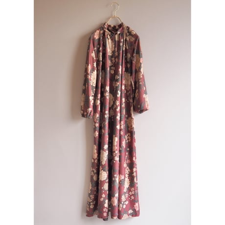 70s floral house maxi dress
