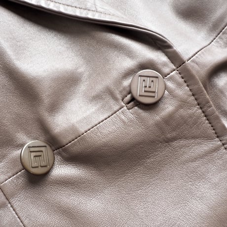 "Pierre Balmain" lamb leather coat