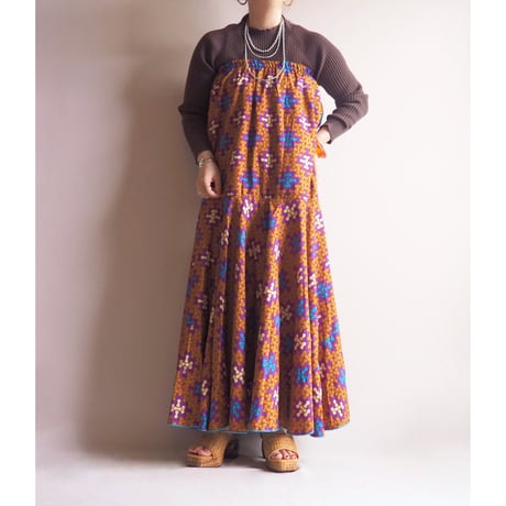 vintage african batik maxi skirt
