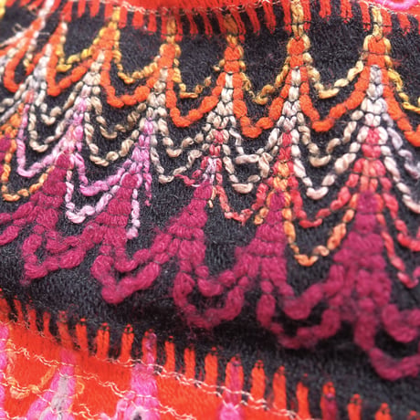 70s embroidered woven maxi skirt