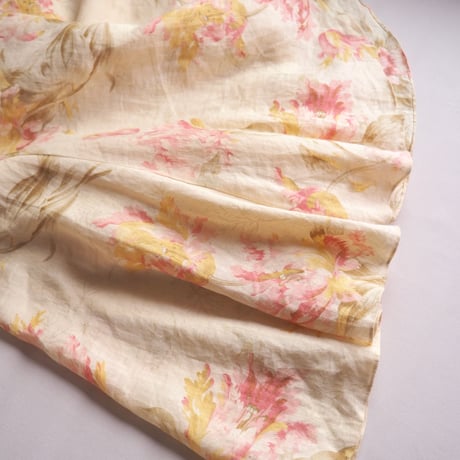 "LAUREN Ralph Lauren" floral linen flare skirt