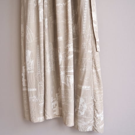80s graffiti print s/s maxi dress