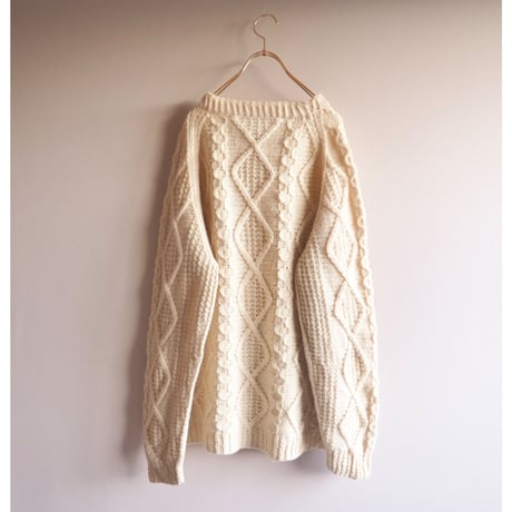vintage oversized aran knit sweater