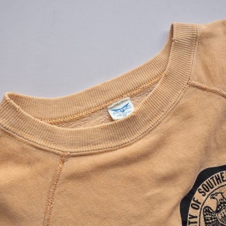 70s "Artex" s/s damage college print sweat