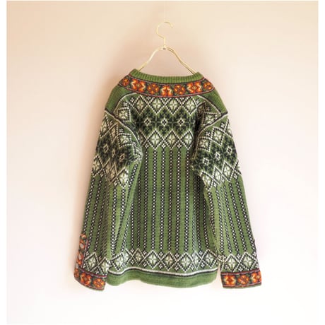 "Nordstrikk" khaki nordic cardigan