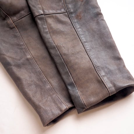 made in Finland leather tapered pants