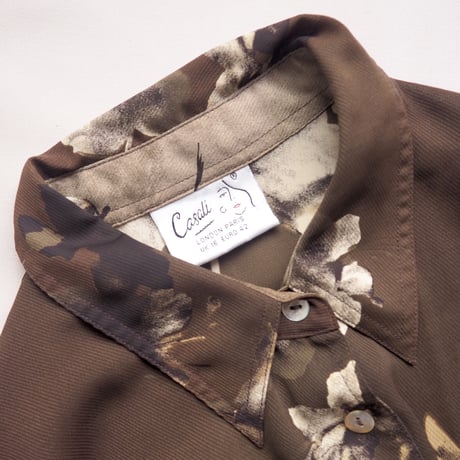 "Casali" brown gradation floral blouse