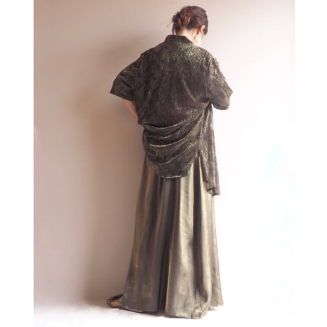 "Berkertex" gold textured s/s blouse