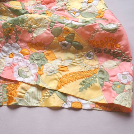 70s "Virginia Wallace" floral s/s house dress