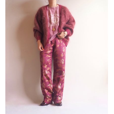 "Ann Taylor" floral brocade tapered pants