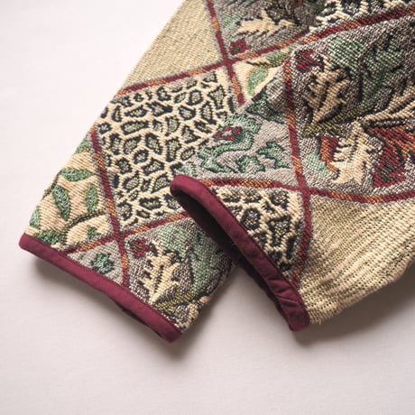 "BLAIR" floral pattern tapestry jacket