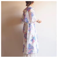 70s "HOGEVEEN" sheer floral midi dress