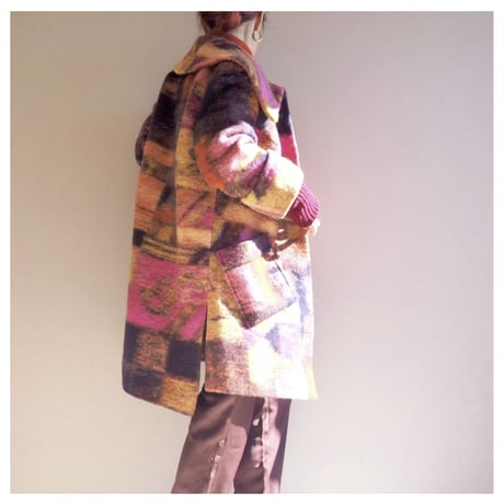 vintage big collar design coat