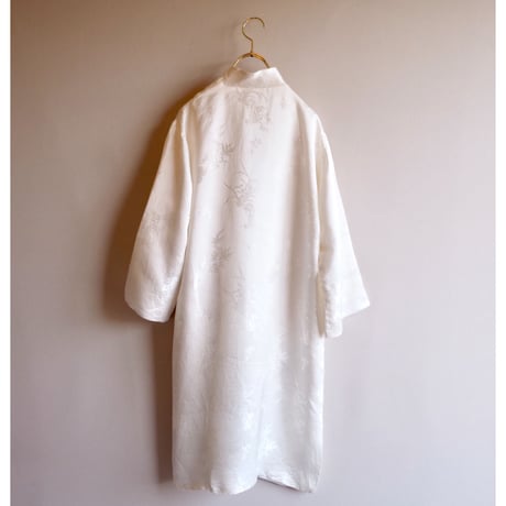 60s chinese white satin coat