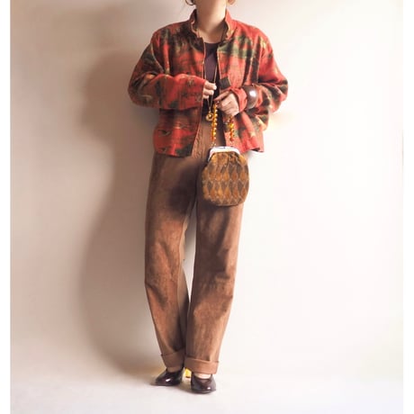 "Painted Pony" big button tapestry jacket