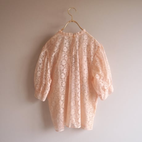 80s〜 ruffle lace blouse
