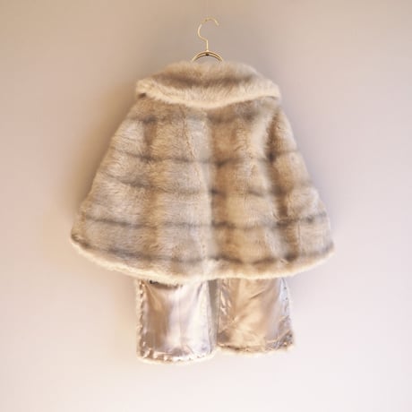 60s "REGINA GLENARA by GLENOIT" faux fur shawl