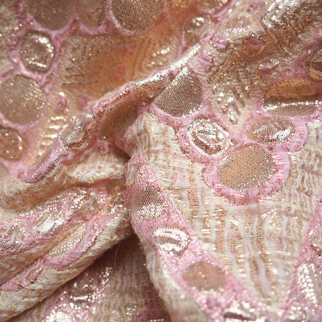 60〜70s metallic brocade maxi dress
