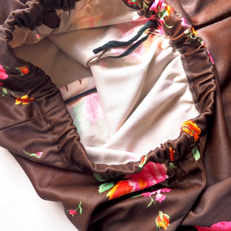 70s floral wide flare pants