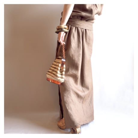 90s Irish linen sleeveless maxi dress