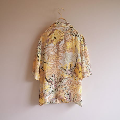 vintage abstract print blouse