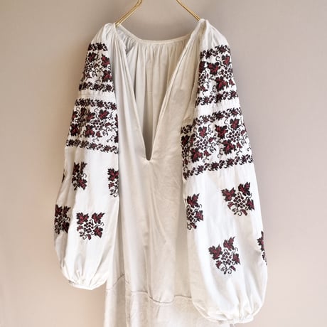 vintage ukrainian embroidered maxi dress