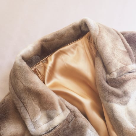 70s〜 abstract faux fur coat
