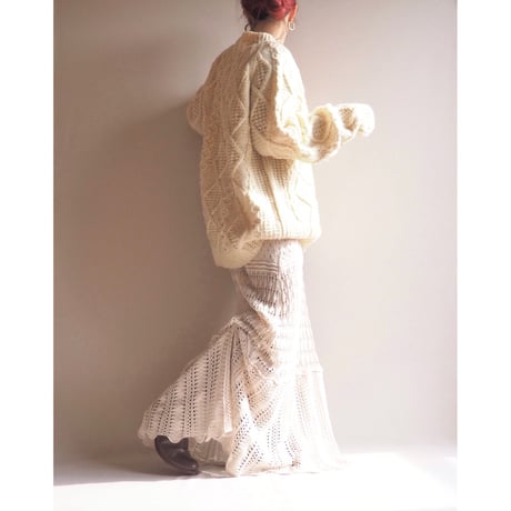 vintage oversized aran knit sweater