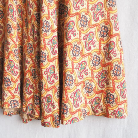 Liz claiborne rayon paisley flare maxi skirt