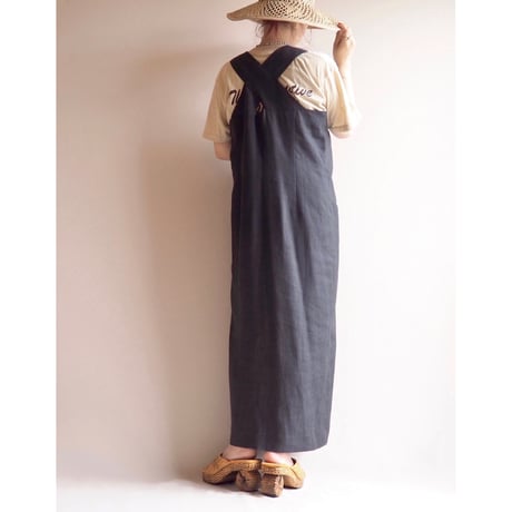 "Jean Claire" linen back design maxi dress