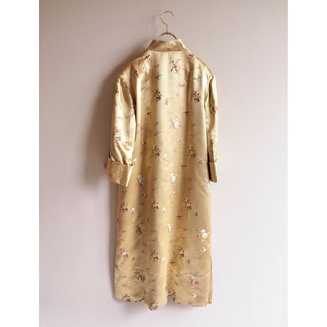 60〜70s chinese embroidered satin coat