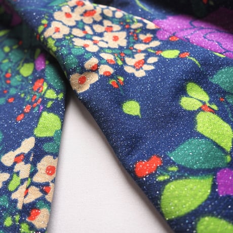 70s made in Sweden glitter floral maxi dress