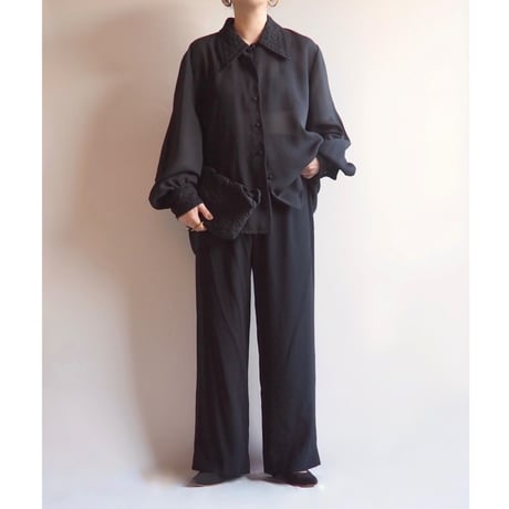 "CARLISLE" black easy pants