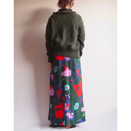 vintage ruffle folk cardigan