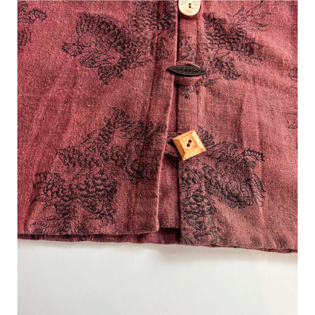 made in Nepal dragon design cropped jacket