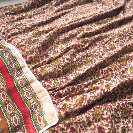 70s made in India cotton botanical maxi dress