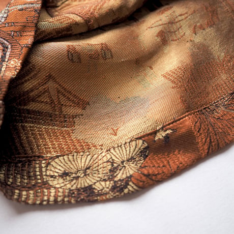 "chico's" copper brocade asian jacket