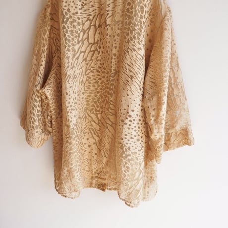 "White Stag" abstract sheer blouse