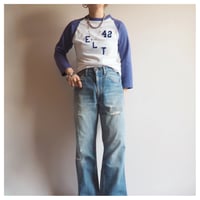 80〜90s numbering print raglan tee