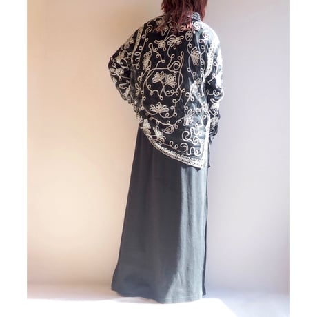 90s code embroidered sheer jacket