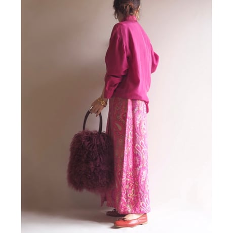 60〜70s "Patty Woodard california" tapestry maxi skirt