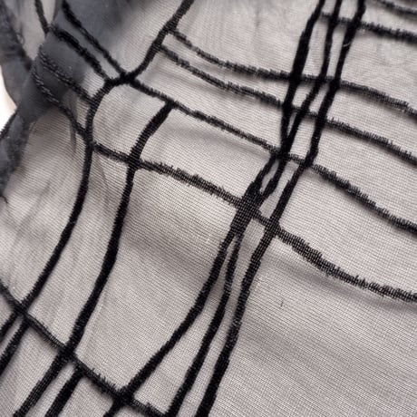 90s abstract sheer oversized blouse