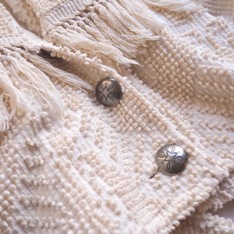 vintage big collar fringe chenille jacket