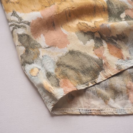 vintage floral gather blouse