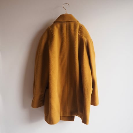 vintage cocoon design wool coat