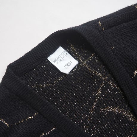 80〜90s abstract metallic cardigan