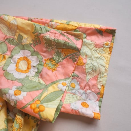 70s "Virginia Wallace" floral s/s house dress
